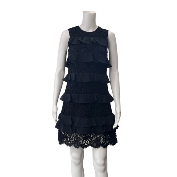 $2600 NWT Dolce&Gabbana Black Lace Embroidered Mini Dress size IT 38/2 - Picture 2 of 10